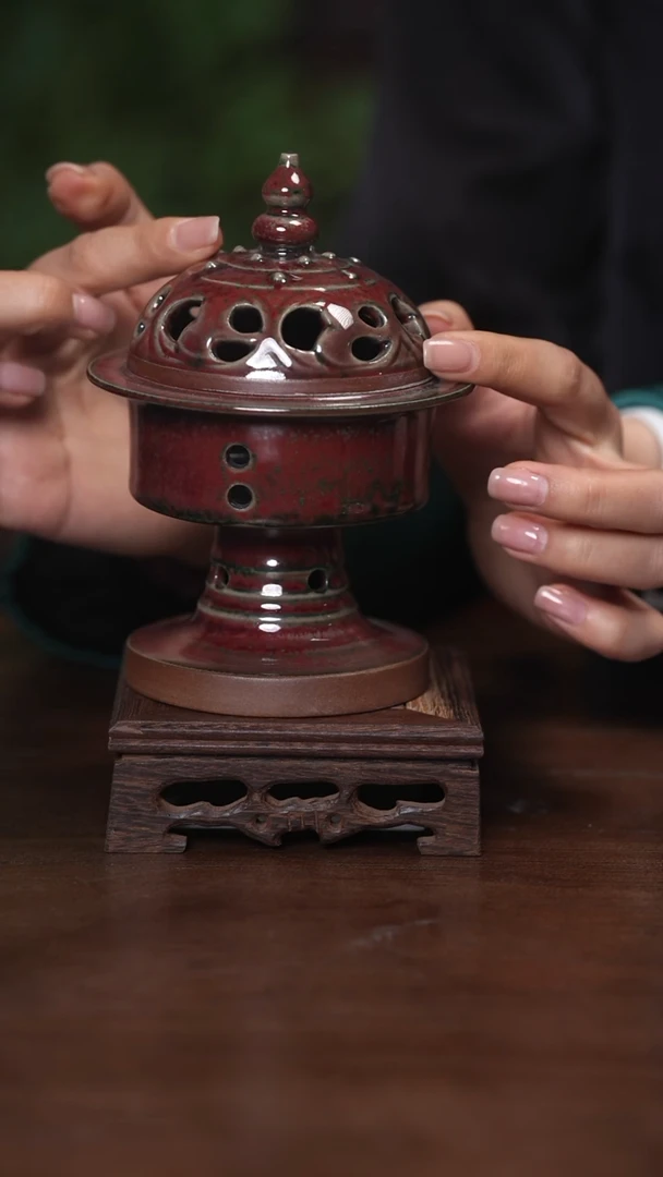 【闪购商品】清凉寺原产地仿古釉手工钧瓷香炉