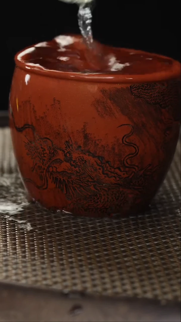 茶壶紫砂红皮龙 主人杯 龙