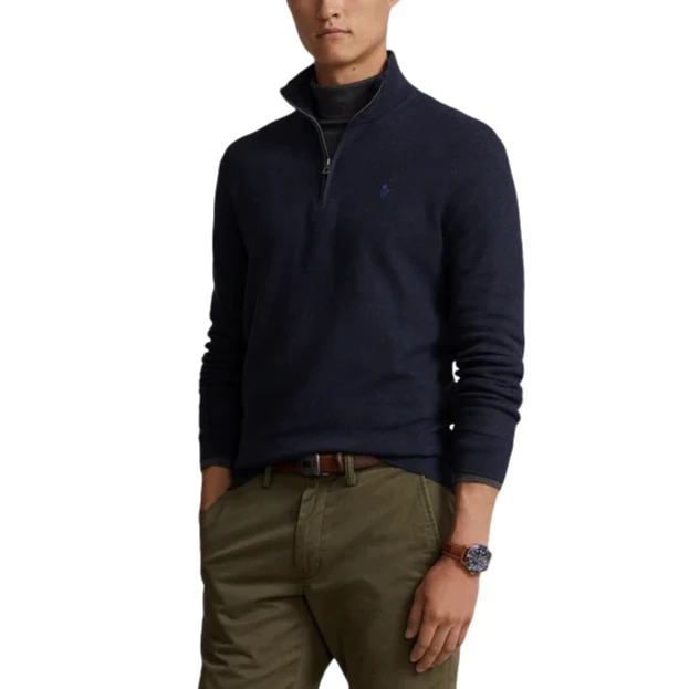 POLO RALPH LAUREN拉夫劳伦长袖半拉链休闲针织毛衣 710932304