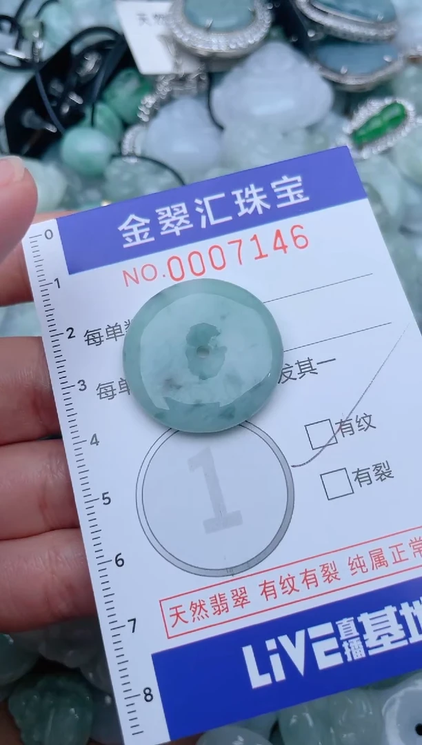 翡翠未镶嵌颈饰7146