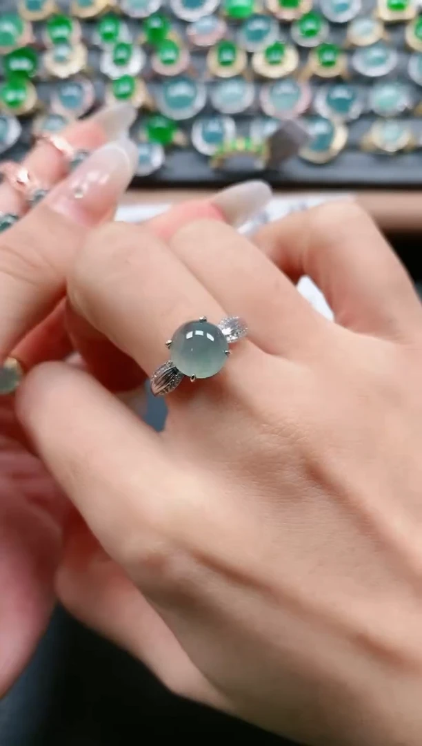 【闪购商品】翡翠戒指银S925镶嵌1111111