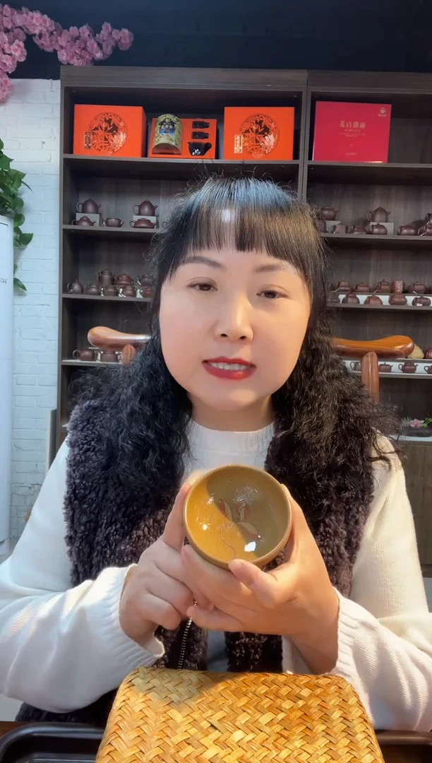 茶壶紫砂柴烧手绘荷花主人杯容量80cc