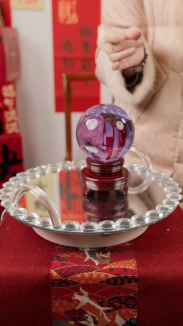 【闪购商品】紫色十公分水晶球摆件