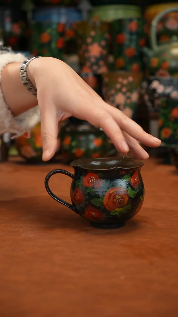 油画   釉下彩  杯子