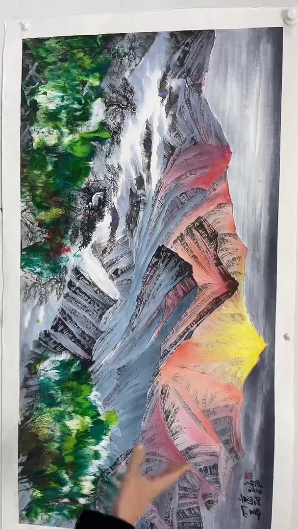 国画赵燮-8平尺-山水-金袍