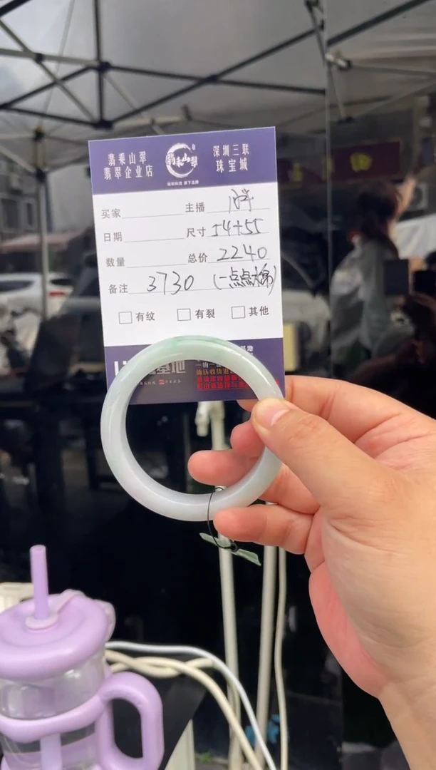 未镶嵌手镯翡翠W 54正圈 3730