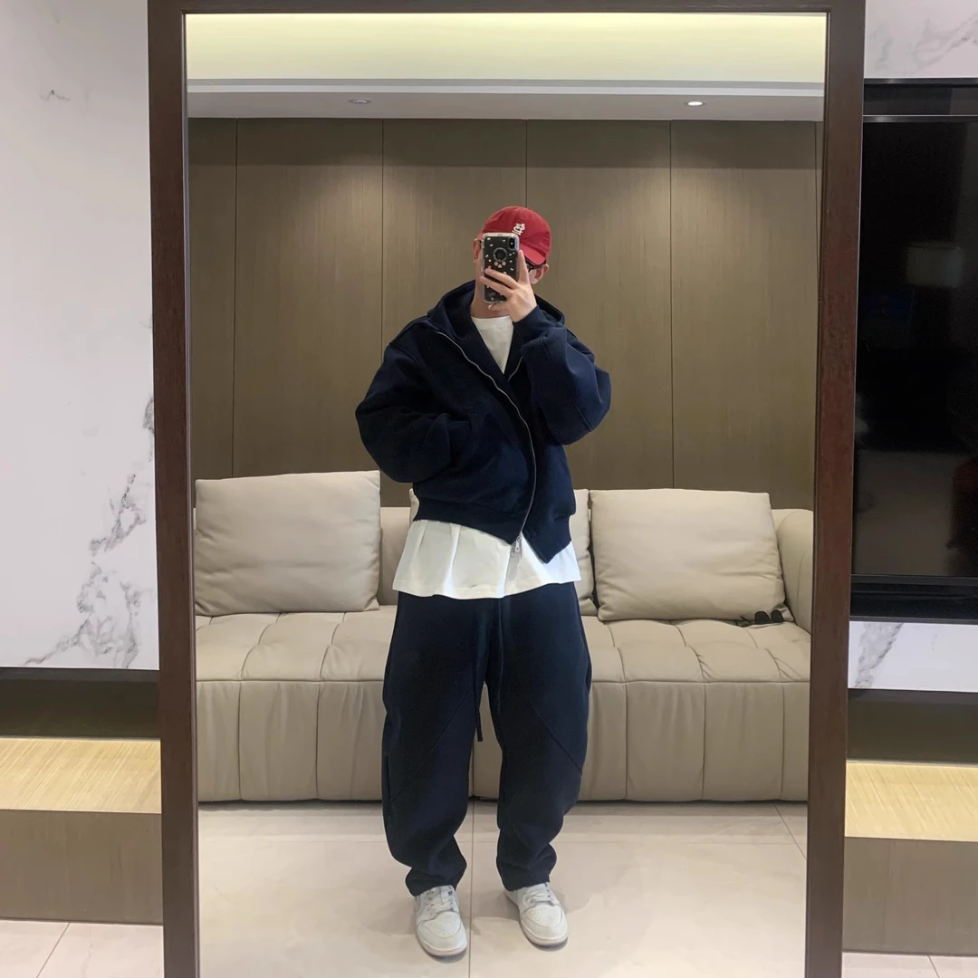 【JYEPRINCE李素景】秋季500g重磅高克重男士宽松短款时尚连帽卫衣