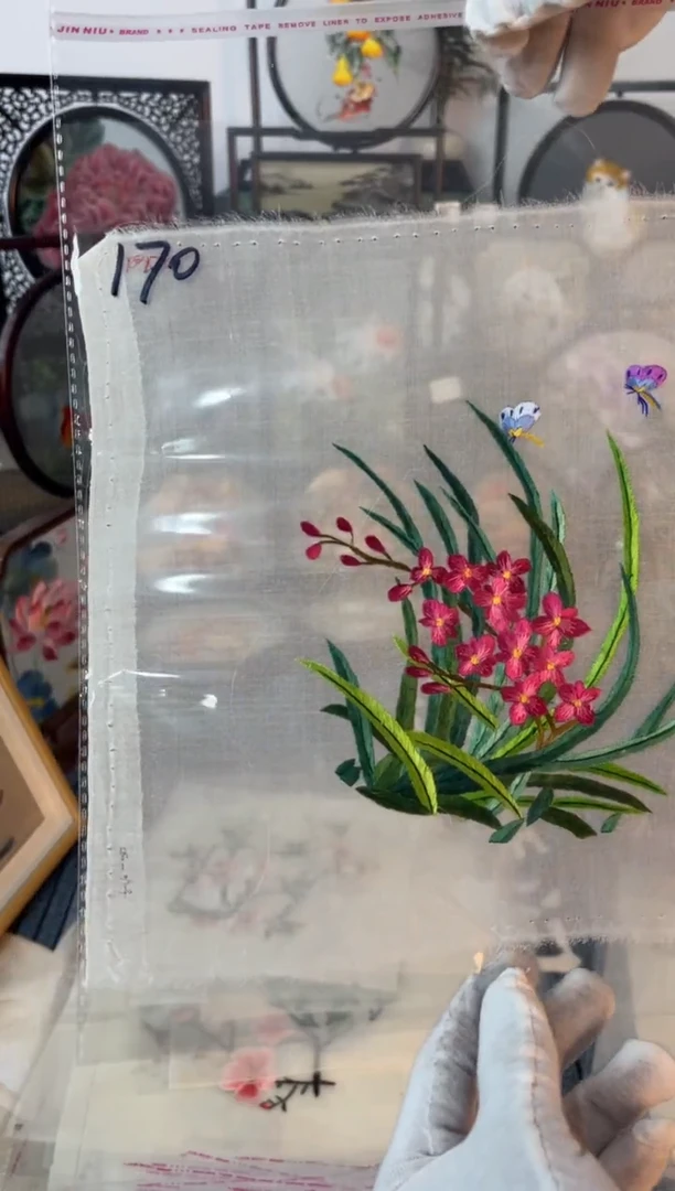 织绣纯手工苏绣双面绣绣布170