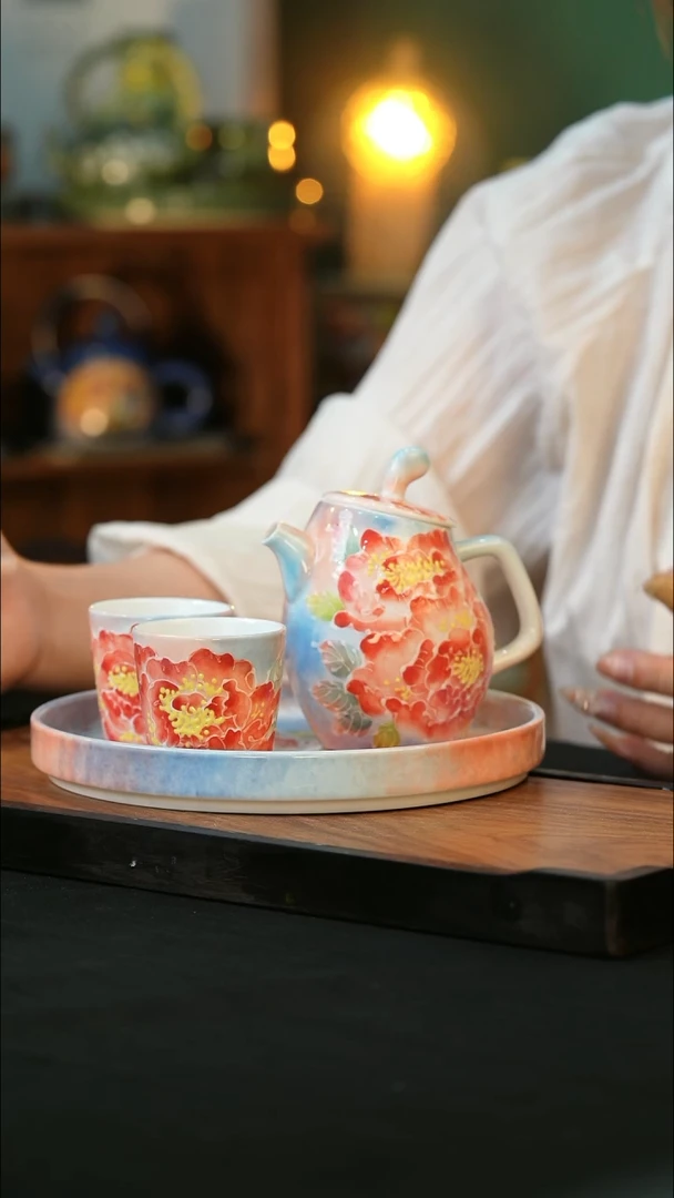 杯手绘心瓷陶瓷浮力