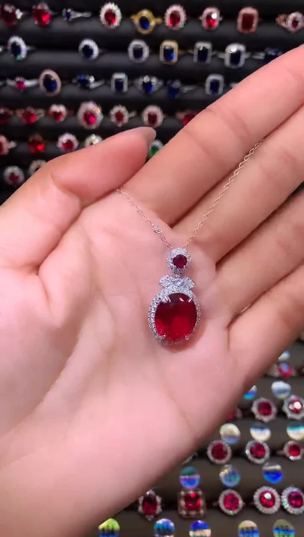 【闪购商品】红宝石戒指银S925镶嵌1