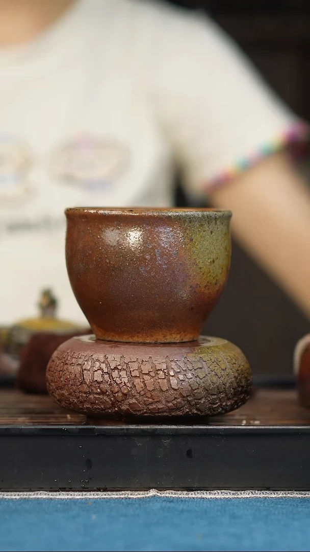 茶壶紫砂柴烧紫砂段泥缸杯240cc