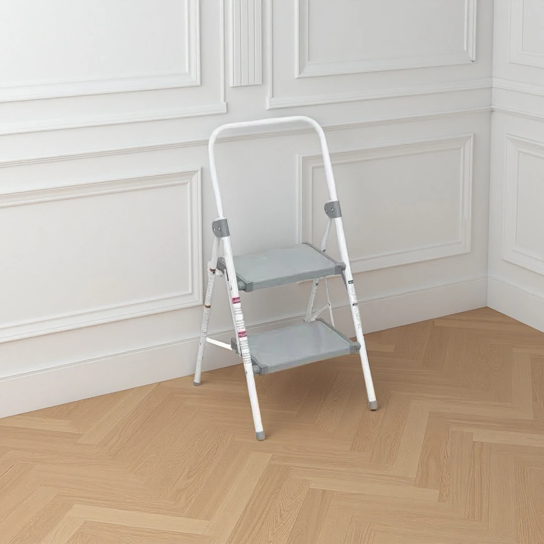 家用 叠两步梯办公人字梯加厚铁凳梯登高爬梯易收纳折叠凳F319