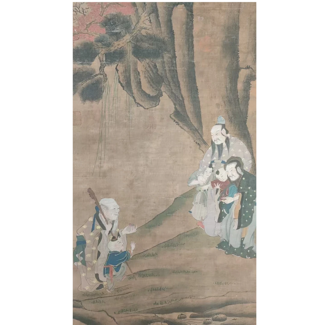 刘老款人物绢本立轴95/43