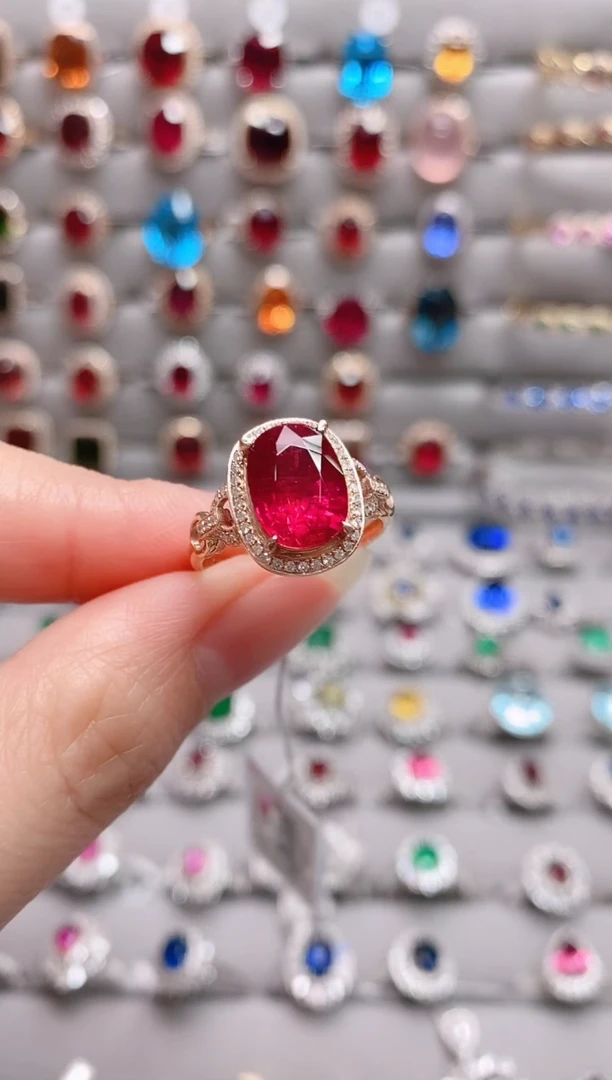 【闪购商品】碧玺18K金戒指18K金镶嵌1