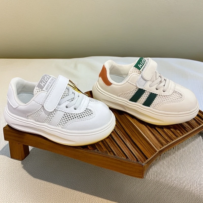 儿童夏季单网新款男童女童时尚百搭超轻魔术贴运动鞋5003镂空透气