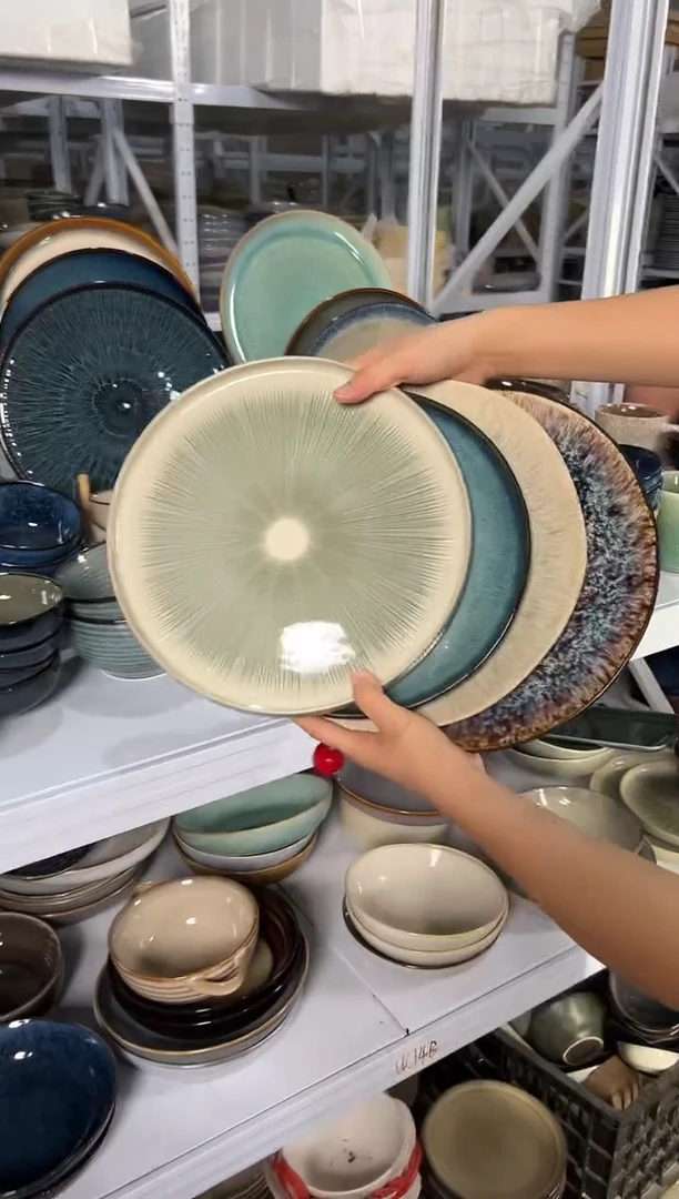 陶瓷外贸尾货瑕疵满20包邮X4大盘
