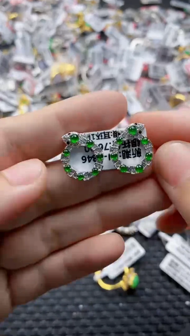 翡翠戒指银S925镶嵌33333    8