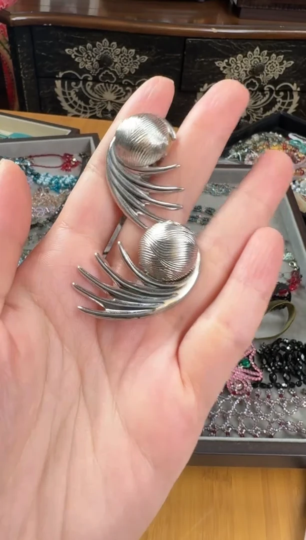 合金无耳夹-素银-79.9