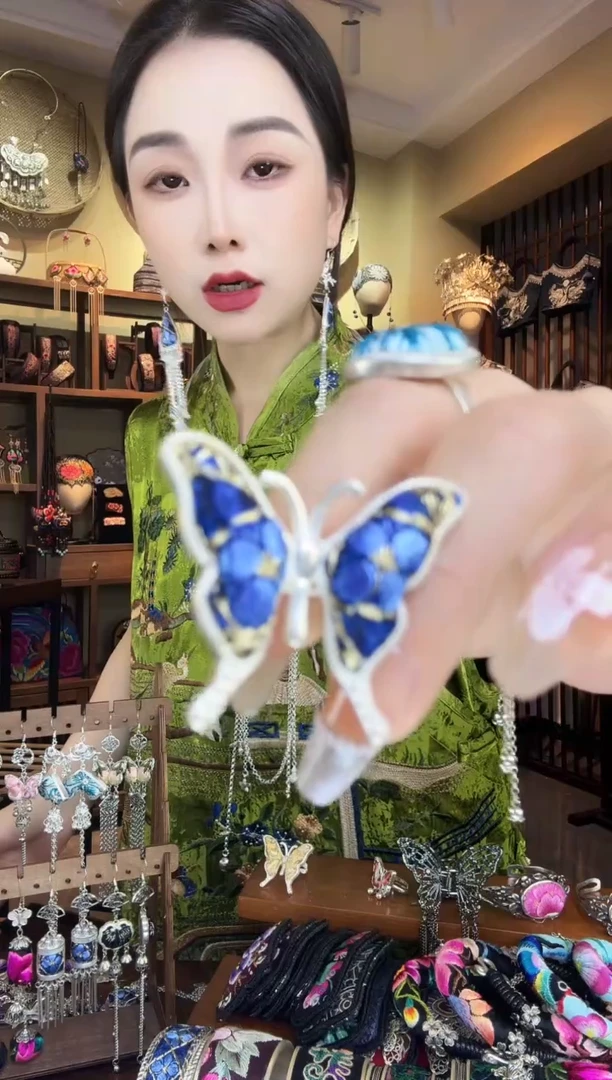 刺绣非遗刺绣纯手工耳环