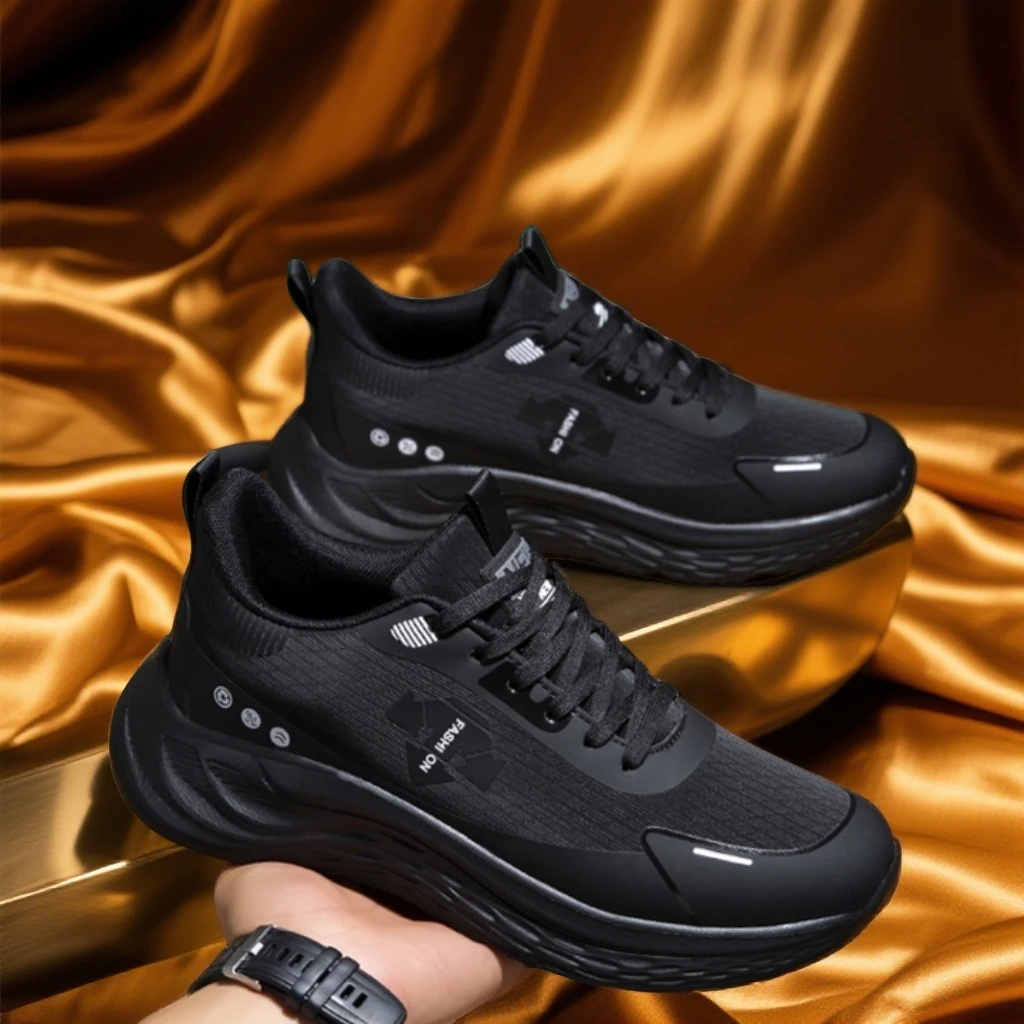 【WZCF正品】超轻弹厚底潮流时尚百搭革面休闲运动户外跑步男鞋SL1