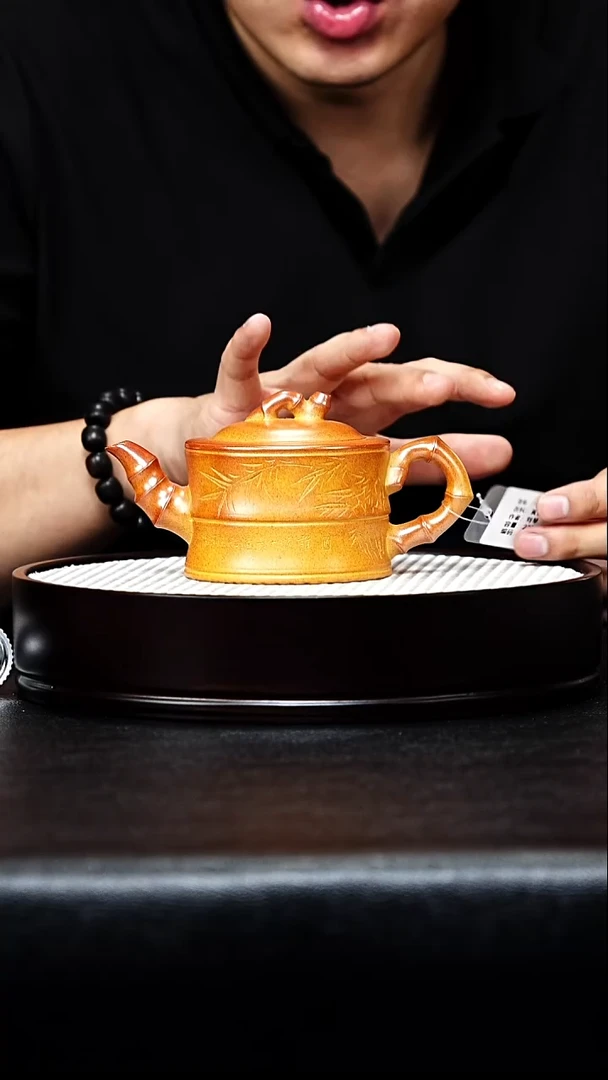 茶壶紫砂竹段手工紫砂壶