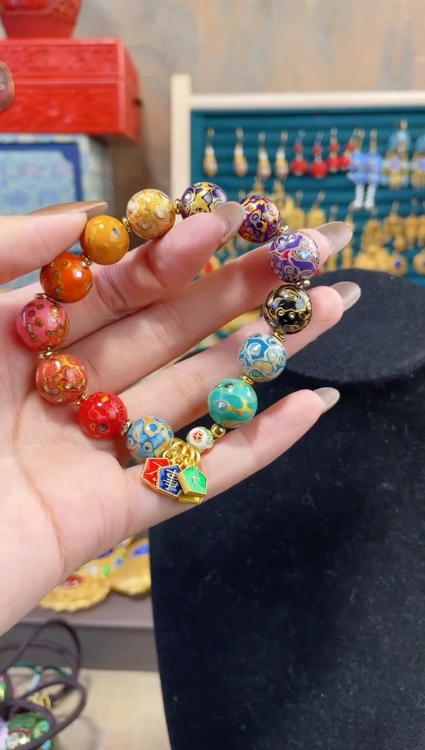 【闪购商品】非遗犀皮漆精品手串多宝色