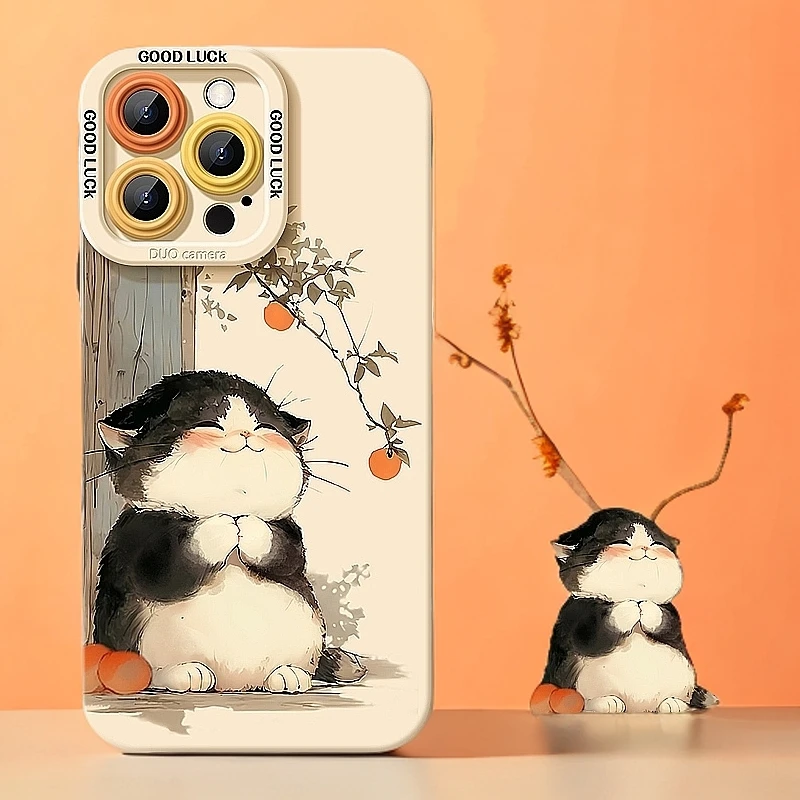 开心猫适用苹果15promax手机壳iPhone16Pro13/12网红潮牌保护套