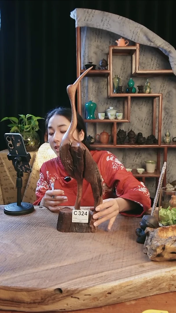 C234鹰瞳手作硬木工艺鹤