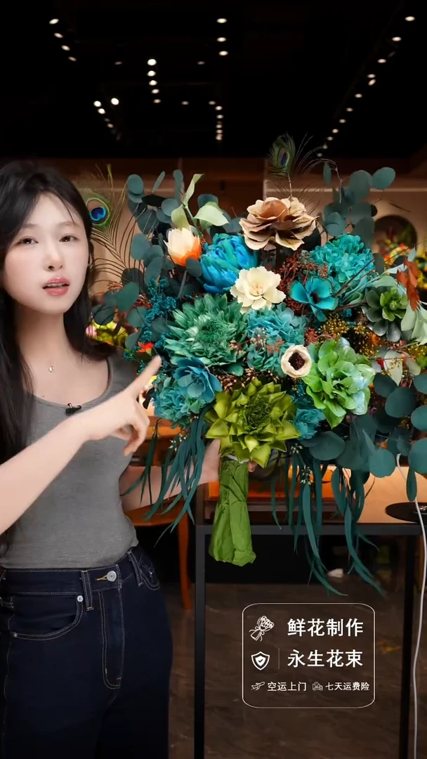 琉璃手工艺品手工花器花束空运包邮送货上门-以图片为准