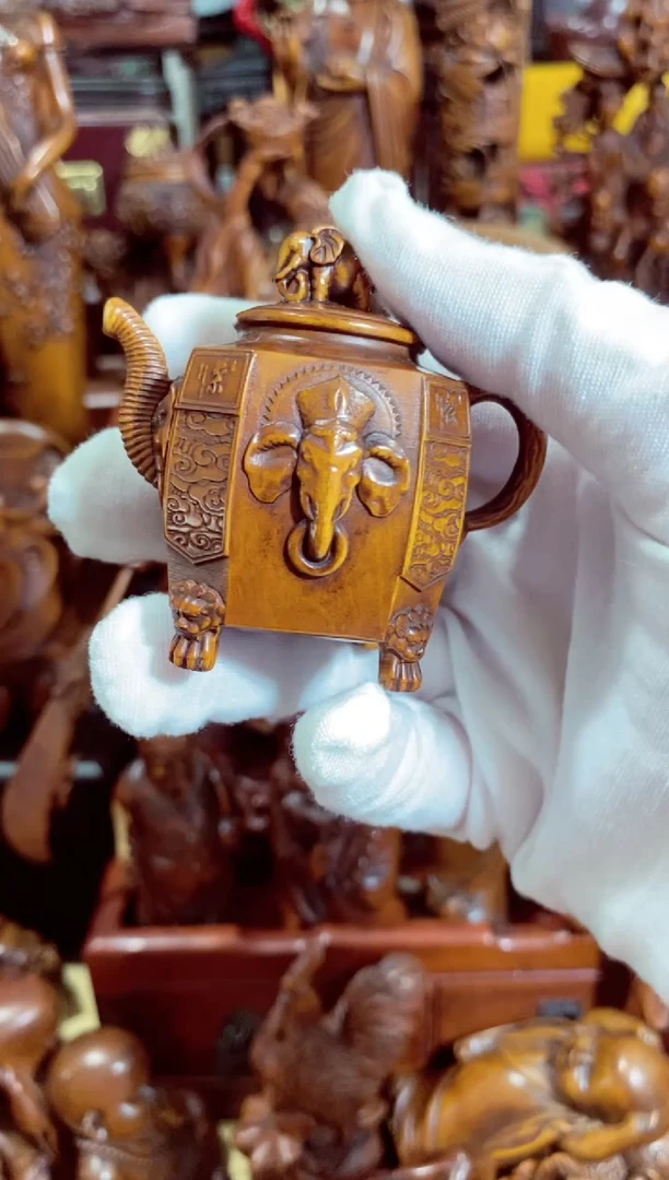 小叶黄杨小件把把壶