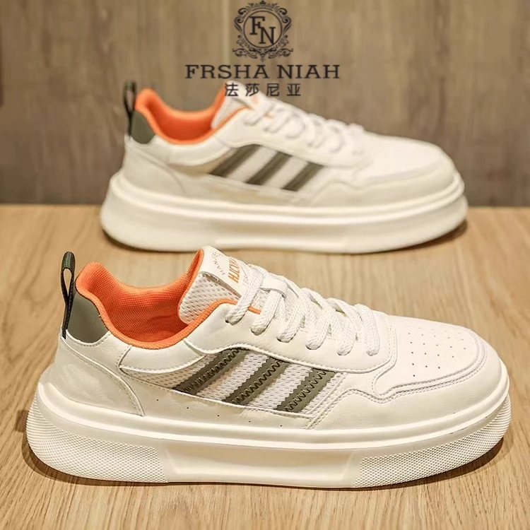 法莎尼亚潮牌休闲鞋男士春季厚底款时尚潮流新款百搭休闲男士板鞋