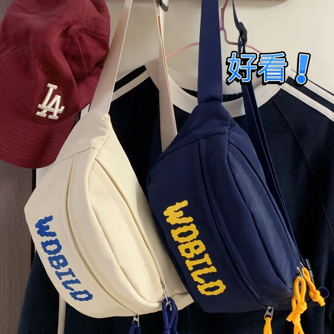 ZY新款胸包潮牌休闲运动骑行单肩包潮流百搭ins学生腰包斜挎男包