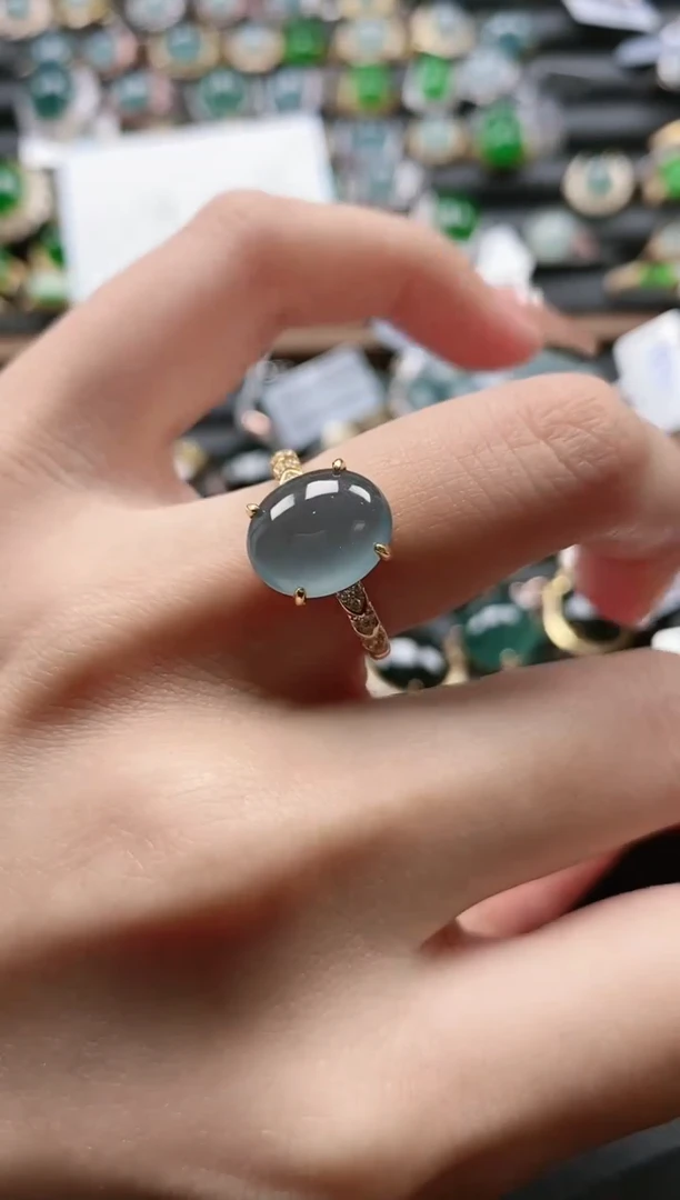 【闪购商品】翡翠戒指银S925镶嵌51151