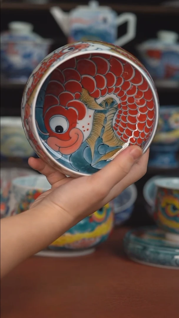 老师作品九鱼茶渣缸（宠粉福利 ）