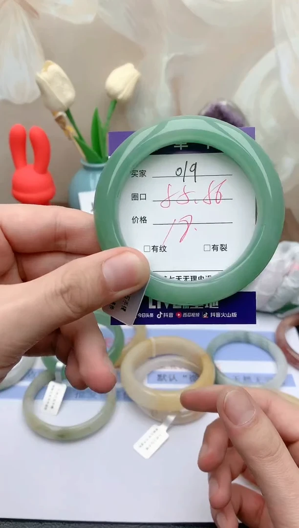 【闪购商品】石英质玉手镯未镶嵌天然玉石手镯-019
