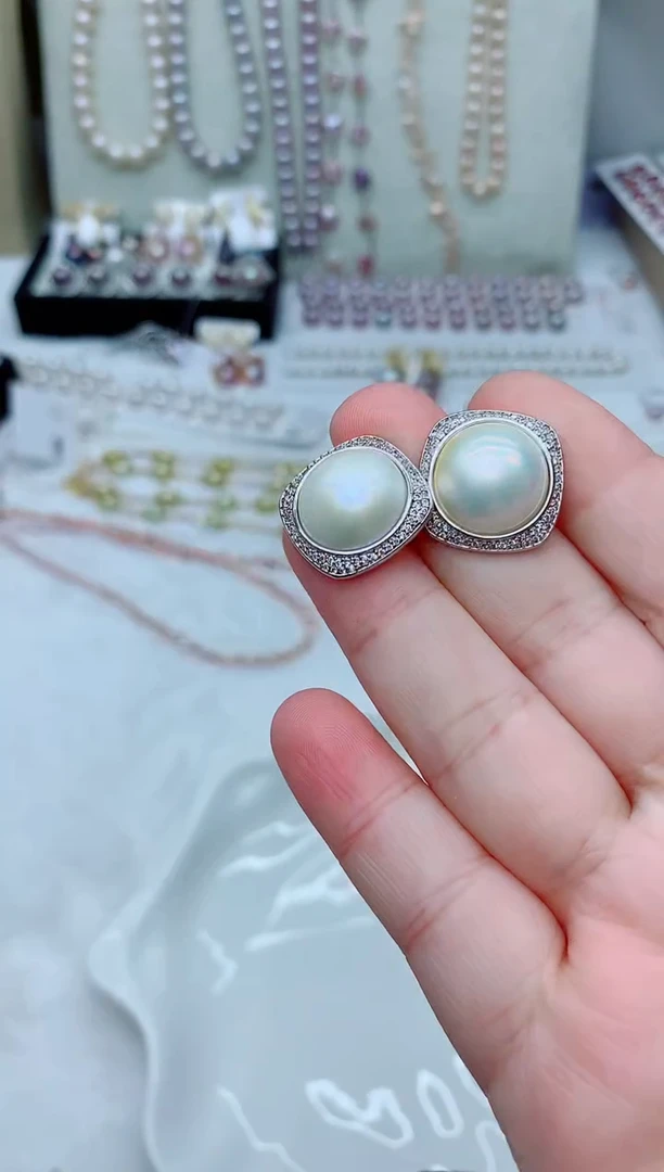 未镶嵌耳饰淡水珍珠多样性发其一【非无瑕】