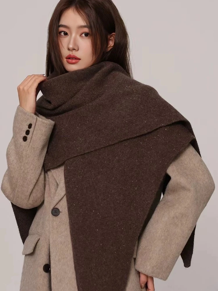 【星耀设计师款】340克澳洲100%羊毛围巾加厚保暖外搭高级感