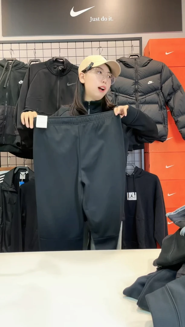 93254 黑色加绒直筒长裤XL码160斤-180斤