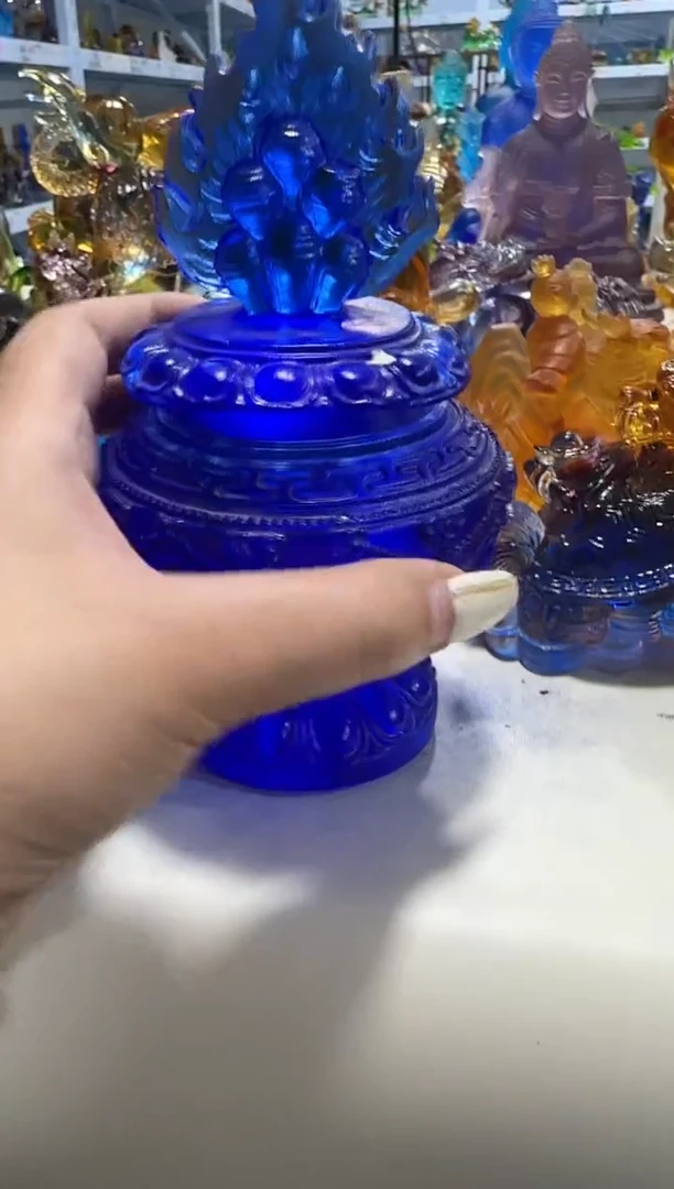 手工艺品琉璃525微瑕纯手工琉璃假一罚十