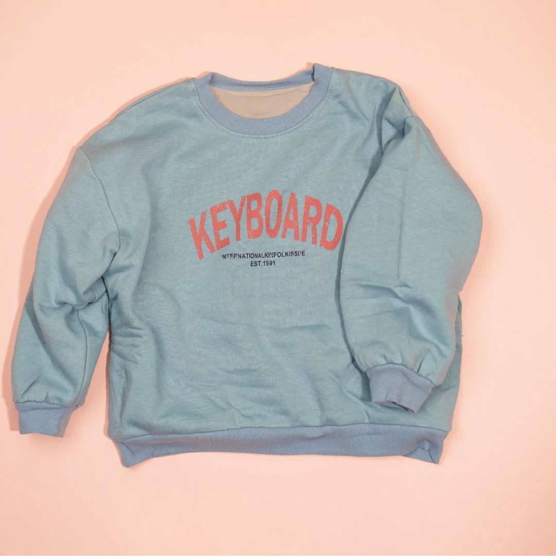 儿童卫衣圆领2025年秋冬新款百搭休闲男女中大童套头时尚舒适