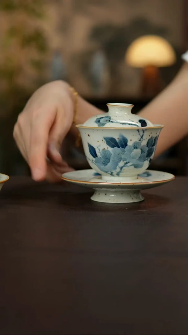 景德镇陶瓷杯碗柴烧多人