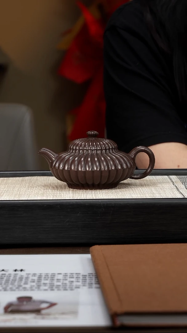 茶壶紫砂【P061】筋纹合欢 200c XZQ