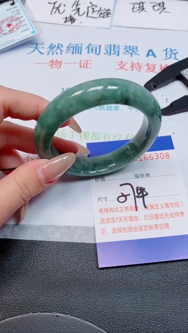 未镶嵌手镯翡翠天然缅甸翡翠166308
