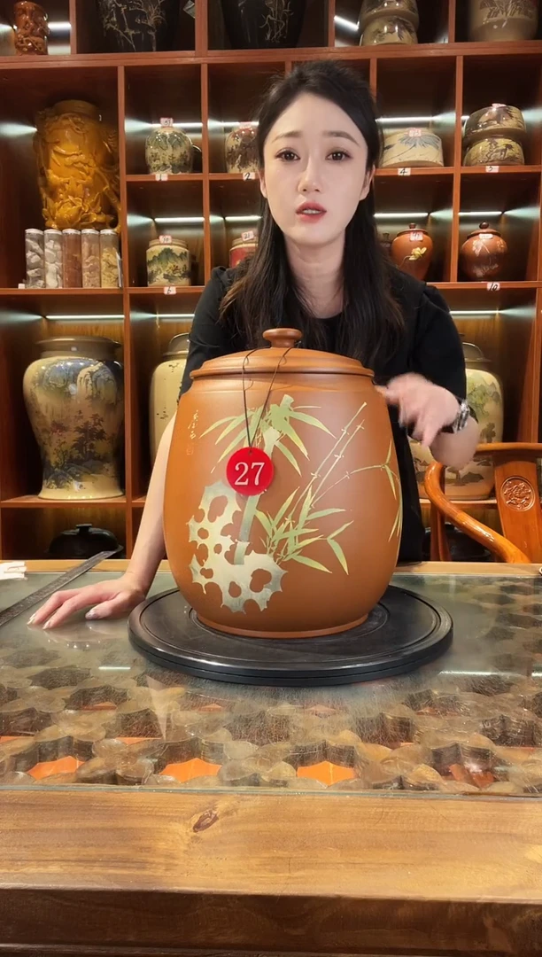 罐云南建水紫陶复烧缸@27