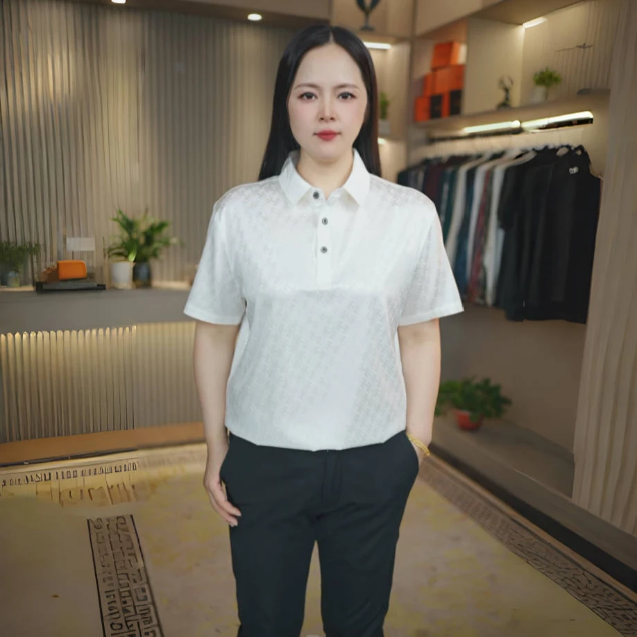 男士桑蚕丝POLO衫夏季短袖男装商务休闲男款半袖休闲翻领套头衫