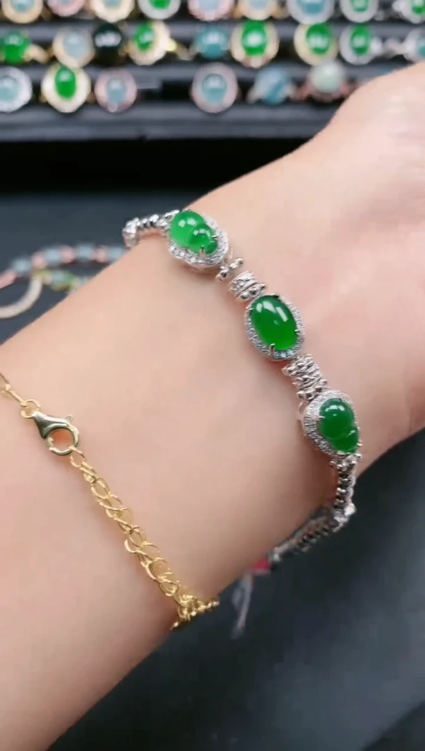 翡翠戒指银S925镶嵌11111