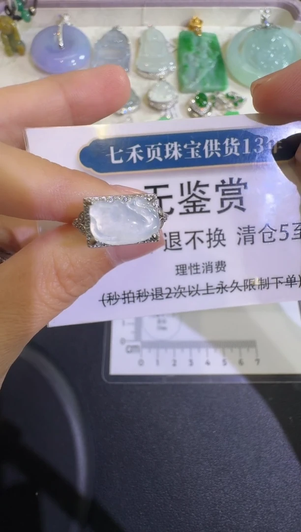吊坠(不含链)银S925镶嵌翡翠不退换无鉴赏