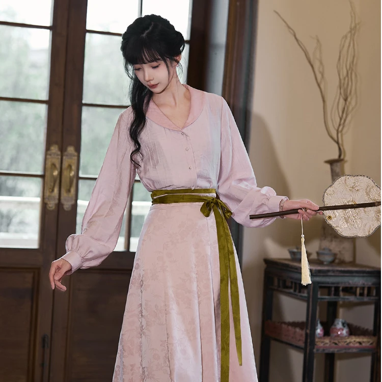 揽风华 阳阳【春锦棠】春夏款式唐制汉服一片式八破裙日常穿搭