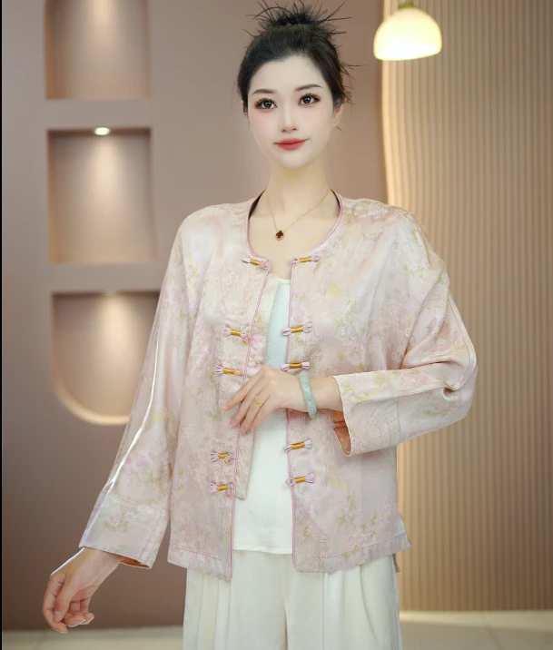 禧派【幽兰】香云老料重工剋花双面穿外套