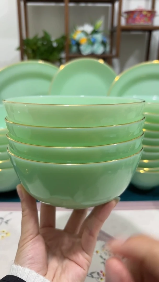 5.5英寸玉瓷碗4个口径13.8厘米